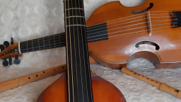 Image of two violins and two recorders